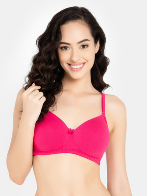 Clovia Women T-Shirt Lightly Padded Bra(Pink)