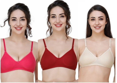 RajSavita Women Everyday Non Padded Bra(Multicolor)