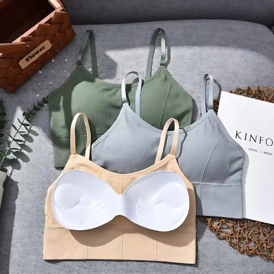 Vihrik No Women Everyday Lightly Padded Bra(Green, Grey, Beige)