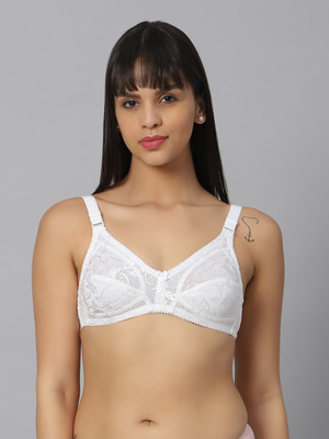 BlueNixie Women Full Coverage Non Padded Bra(White)