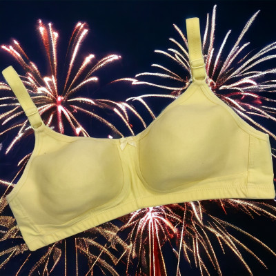 MOSSMOOR Women Everyday Non Padded Bra(Yellow)