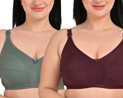 Brazoh Women Full Coverage Non Padded Bra(Multicolor)