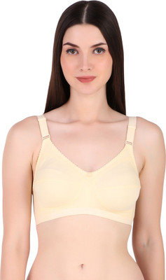 Winsure Winsure 3 Way Hooks Broad Straps B Cups Bra With Premium Quality Fabric Women Full Coverage Non Padded Bra(Beige)