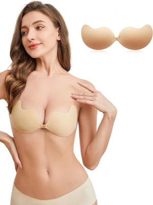 FIMBUL Push-Up Adhesive Bra set of 2 Women Push-up Lightly Padded Bra(Black, Beige)