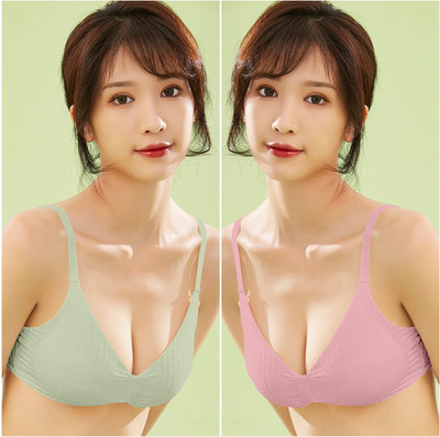 Comfy Secret 3337-pnk prt-02-28 Women Bralette Lightly Padded Bra(Multicolor)