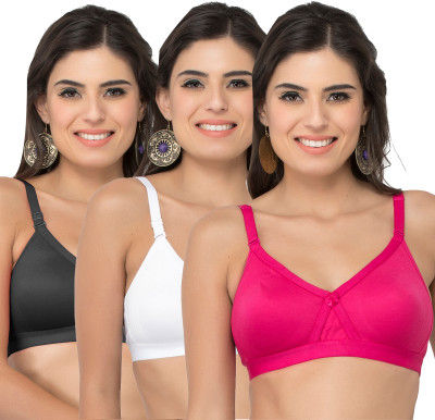 COLLEGE GIRL CG1304 Women Minimizer Lightly Padded Bra(Pink, White, Black)