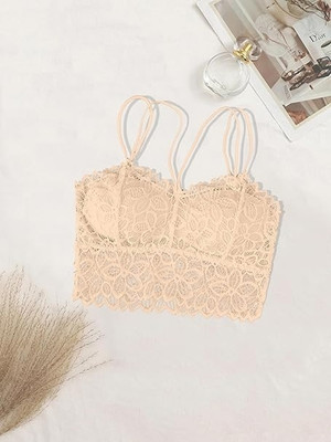 RADHIKASALESCO Women Bralette Lightly Padded Bra(Beige)