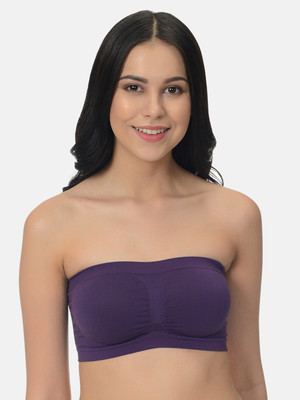 mod & Shy Women Bandeau/Tube Non Padded Bra(Purple)
