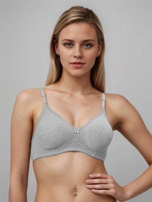 Eden EDEN01GREY Women T-Shirt Non Padded Bra(Grey)