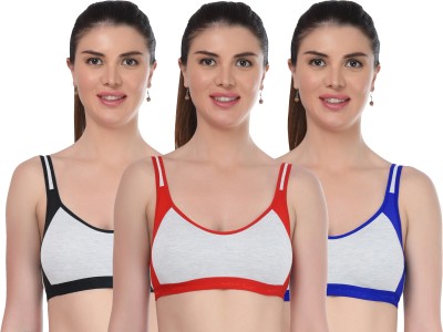 Zivosis Women Sports Non Padded Bra(Red, Black, Blue, Grey)