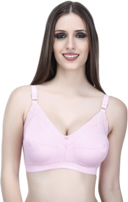 elina Comfort Wireless Bra for Women – Soft and Breathable Everyday Support Women Full Coverage Non Padded Bra(Pink)