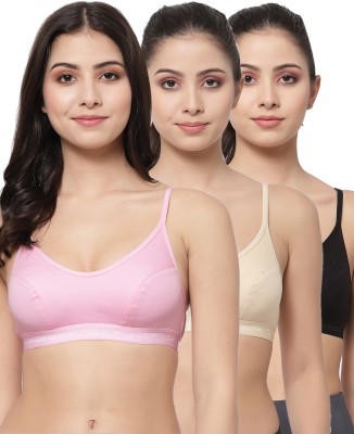 COLLEGE GIRL SB08 Women Sports Non Padded Bra(Pink, Beige, Black)