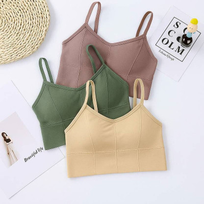 VasuEnterprisee Women Sports Lightly Padded Bra(Multicolor)