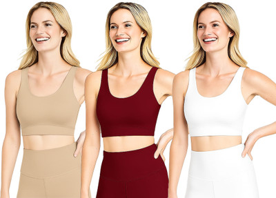 MEEMBOOLI Girls Training/Beginners Non Padded Bra(Multicolor)