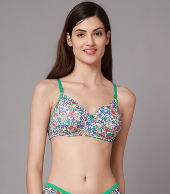Beach Curve B_Riopd Bra Women Minimizer Lightly Padded Bra(Green)