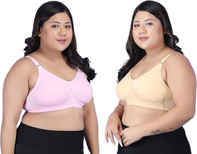 eastern club Combo Pack of 2 Women Everyday Non Padded Bra(Pink, Beige)