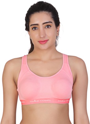 Vedika’s Women's All-Day Comfort Non-Padded Sports Bra – Lightweight & Supportive Women Sports Non Padded Bra(Maroon)