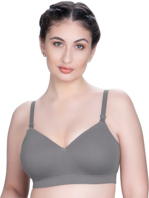 Trylo BESTIE - 38 - GREY - E - CUP Women Full Coverage Lightly Padded Bra(Grey)