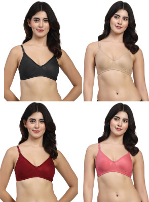 LILY wnysor Women T-Shirt Non Padded Bra(Beige, Black, Maroon, Pink)