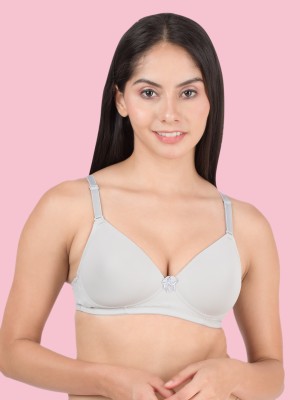 Dressberry Women T-Shirt Lightly Padded Bra(Grey)