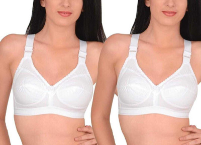 ZQWINT Women Everyday Non Padded Bra(White)