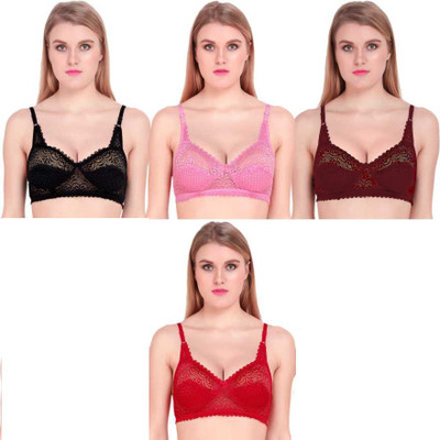 clickscart Women Full Coverage Non Padded Bra(Multicolor)