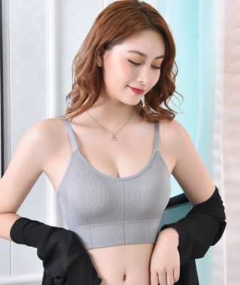 Hirrnik Casual Self Design Women Grey Top