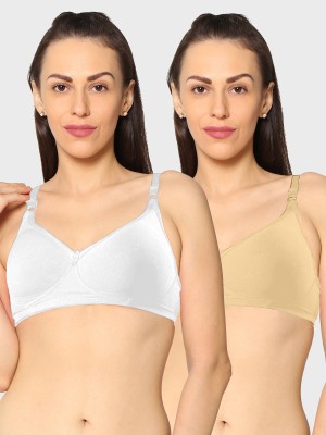 KAVYA Women T-Shirt Non Padded Bra(White, Beige)