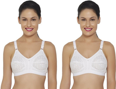 MOSSMOOR Cotton Women Full Coverage Non Padded Bra(White)