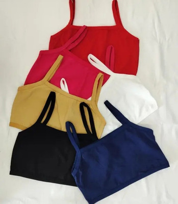 Adgaon style cotton bra non padded full support bra for teenagers bra plus size Women Everyday Non Padded Bra(Red, Pink, Brown, White, Black, Blue)