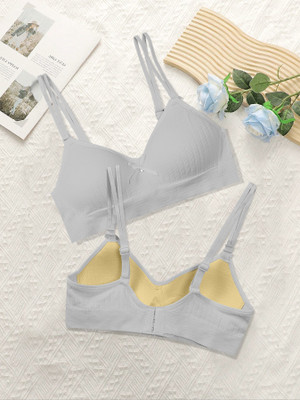 NAGARVEL CREATION D/309-GRY-P01-36 Women Push-up Lightly Padded Bra(Grey)