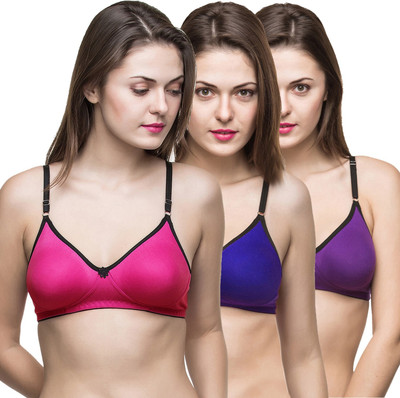 Docare Stylish and Comfertable Women T-Shirt Non Padded Bra(Multicolor)