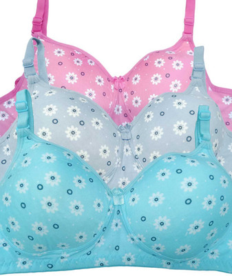 AGE18 Women Full Coverage Lightly Padded Bra(Multicolor)