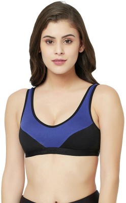 Groversons Paris Beauty Women Everyday Non Padded Bra(Blue, Black)