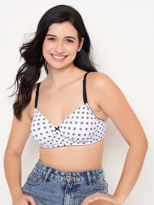 Clovia Women T-Shirt Lightly Padded Bra(White)