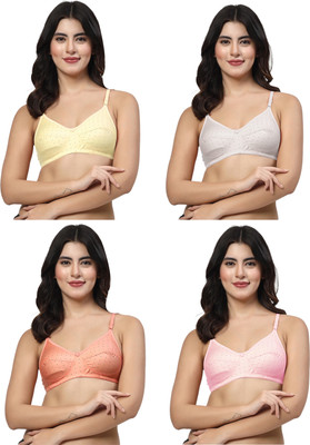 LILY egatniv Women Everyday Non Padded Bra(Yellow, White, Pink, Red)