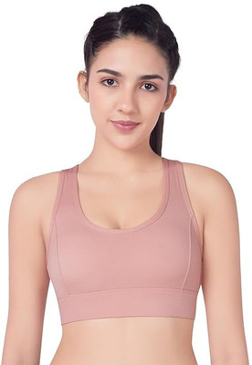 LOAFSMITH Women's Padded Sports Bra White Women Sports Lightly Padded Bra(White)