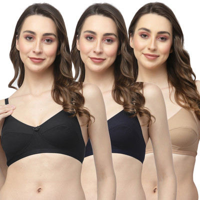 COLLEGE GIRL CGRO1256 Women Everyday Non Padded Bra(Black, Dark Blue, Brown)