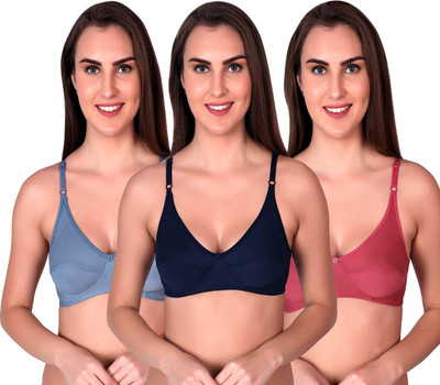 lufiya riru Women Push-up Non Padded Bra(Dark Blue, Light Blue, Pink)