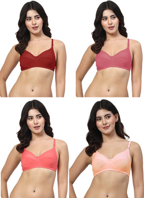 LILY iteerp Women Everyday Non Padded Bra(Maroon, Pink, Red, Pink)