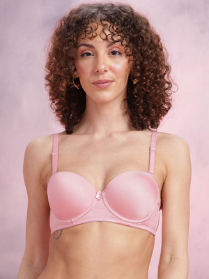 Dressberry Women T-Shirt Lightly Padded Bra(Pink)
