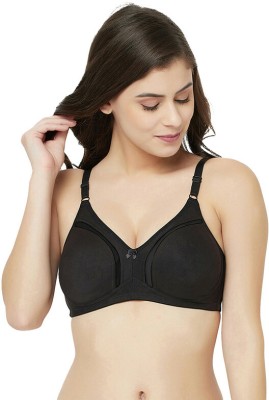 Groversons Paris Beauty Women Full Coverage Non Padded Bra(Black)