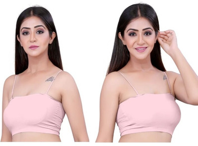 UPOKLY Women Cami Bra Lightly Padded Bra Women Cami Bra Lightly Padded Bra(Pink, Pink)