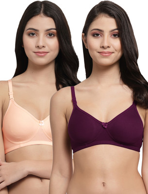 Docare Women T-Shirt Lightly Padded Bra(Purple, Orange)