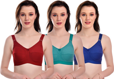 Rymestyle Full coverage heavy bust Premium Net bra Women Full Coverage Non Padded Bra(Multicolor)