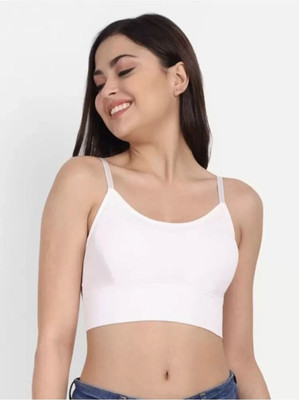 BRANKLY URJA Women Cami Bra Lightly Padded Bra Women Cami Bra Lightly Padded Bra(White)