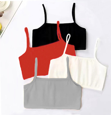 CHARMMODE Pack of 4 Women's Everyday Non Padded full Coverage Bra (Multicolor) Girls Training/Beginners Non Padded Bra(Multicolor)