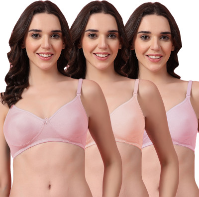 Shyam Sons FLAIR Women T-Shirt Non Padded Bra(Purple, Orange, Pink)