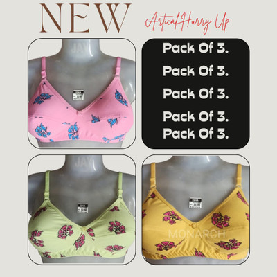 Creative Universal Womens Bra For Daliy Use Women Everyday Non Padded Bra(Multicolor)