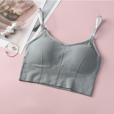DKOALE Women Cami Bra Lightly Padded Bra(Grey)